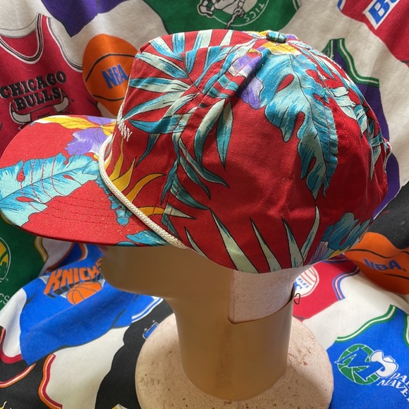 Vintage Made In USA 🇺🇸 Floral Strapback Hat - Picture 2 of 5